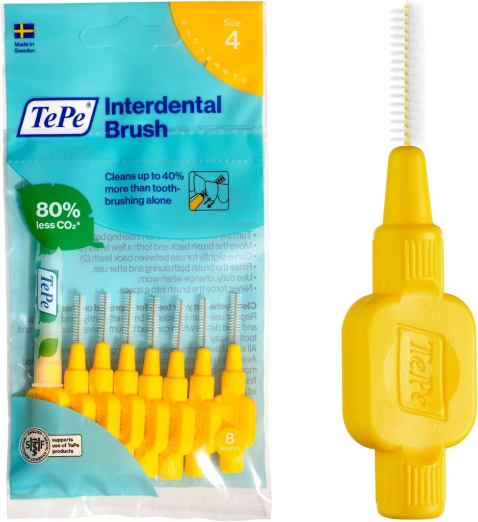 Review of TePe Original Interdental Brush (Yellow, 0.7mm/ISO 4)